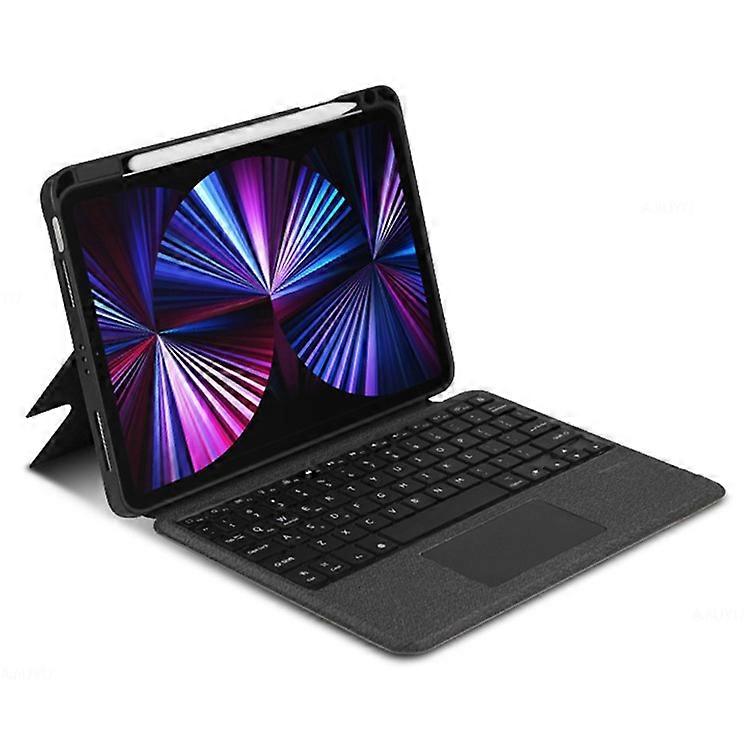 JIUYU Compatible For iPad Pro 11-inch (2020) / (2021) Bluetooth Wireless Magnetic Keyboard + Stand Tablet Cover with Pencil Holder