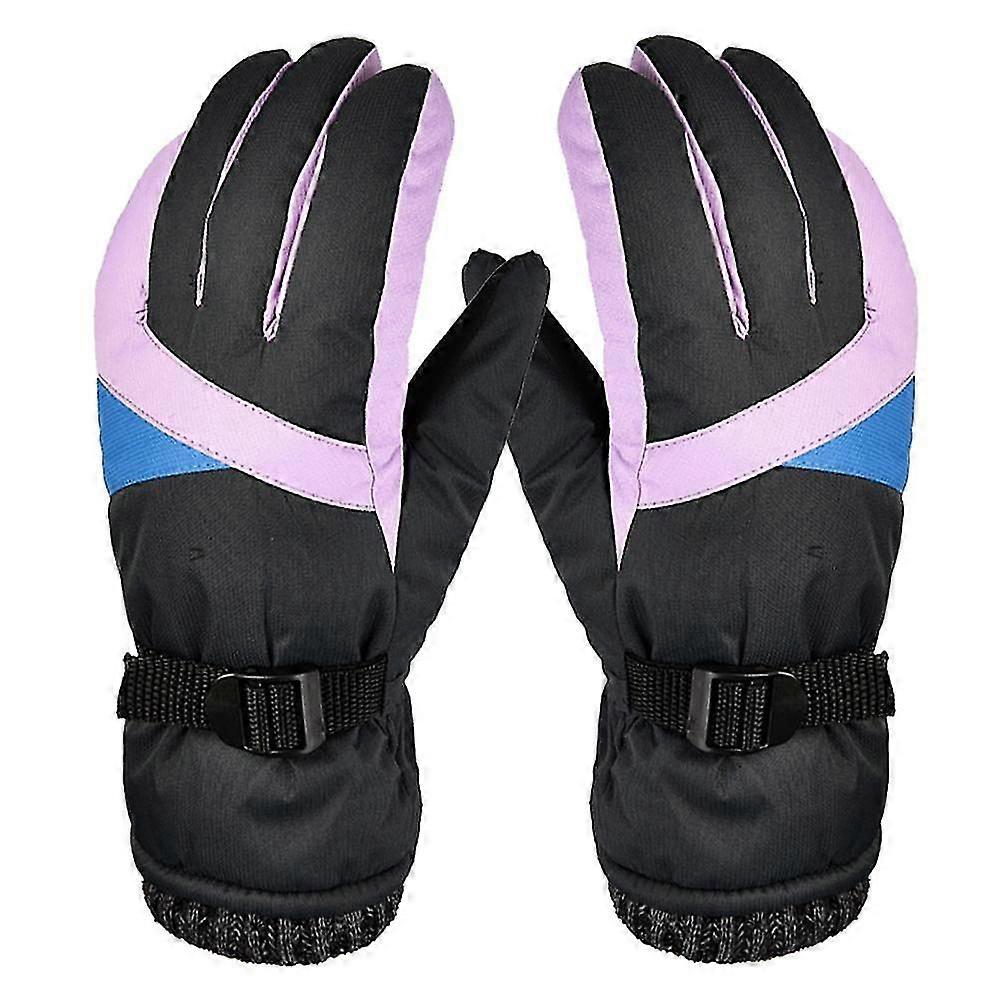 Simple Ski Snow Gloves W Warm Waterproof Touchscreen Women,5890