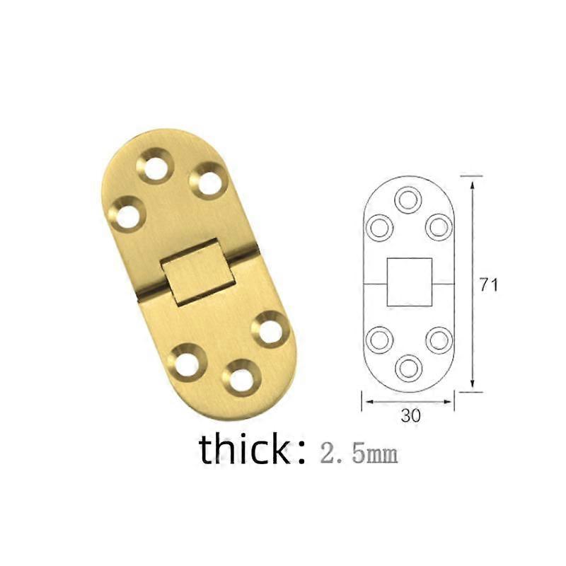 180 Degree Copper Flap Hinge Flip Concealed Round Table Hinge Folding Table Copper Hinge Accessories 70*30mm