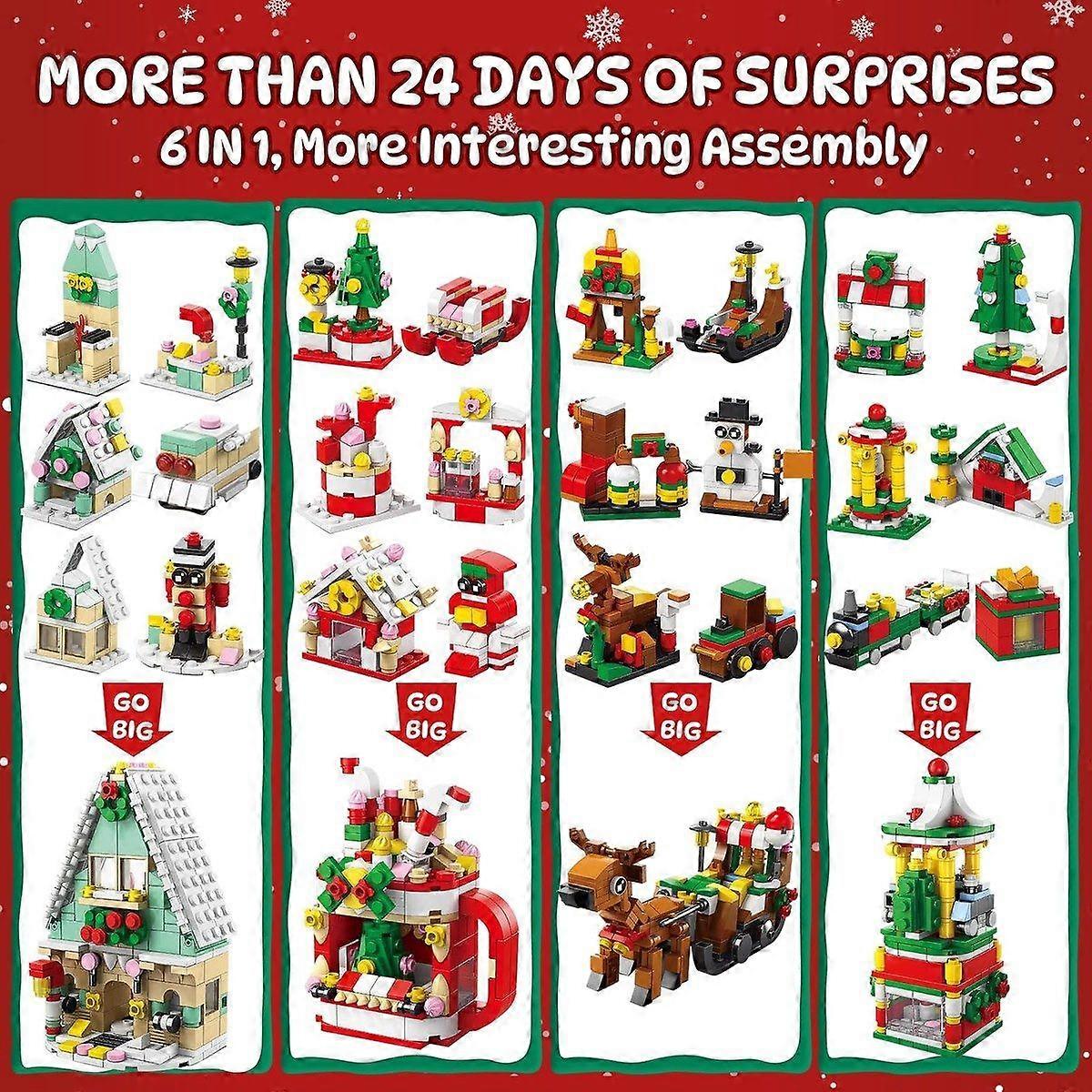 Christmas Countdown Advent Calendar Building Block Set