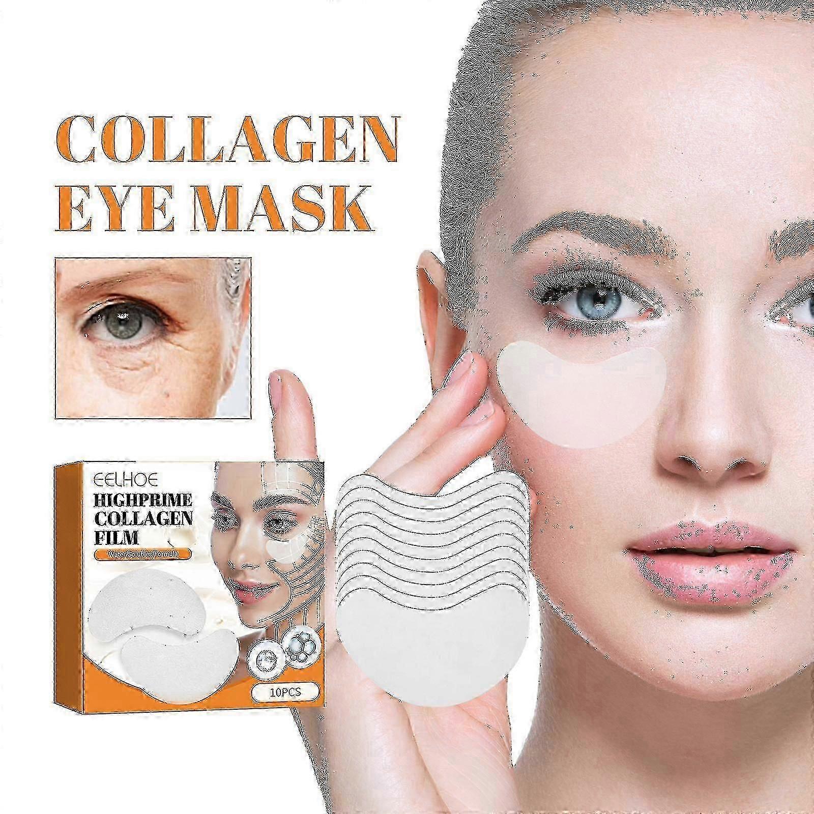 1pc Eelhoe Collagen Eye Mask Collagen Essence απαλό δέρμα που ανυψώνει την ενυδατική κρυστάλλινη μάσκα ματιών