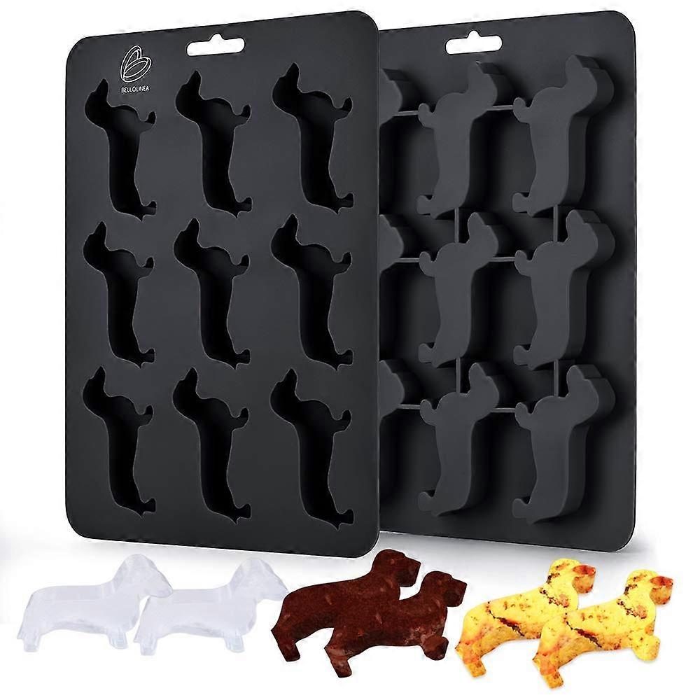 Dachshund Dog Shape Silicone Ice Tray for Ice, Chocolate, Candy, Biscuits - Food Grade Mold, 1 Piece