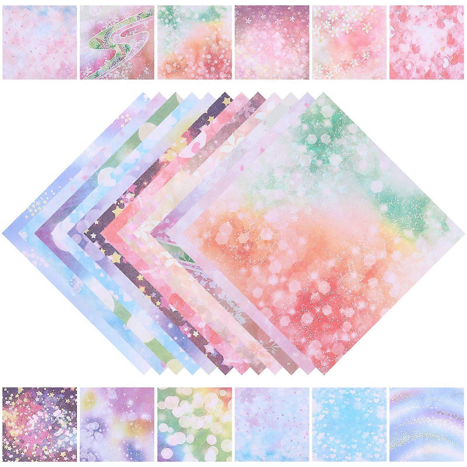 50 Sheets of Origami Papers Double-sided Printed Square Folding Papers Craft Papers for Kids Adults Beginners