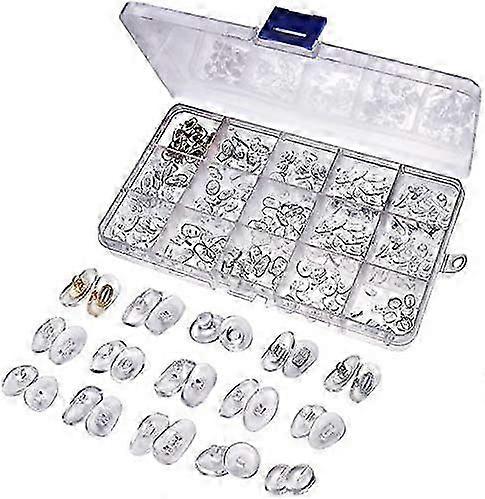 Eyeglass Nose Pads Set, 15 Styles Ultra-Soft PVC Nosepads Anti Slip Glasses Nose Pad Assortment Kit
