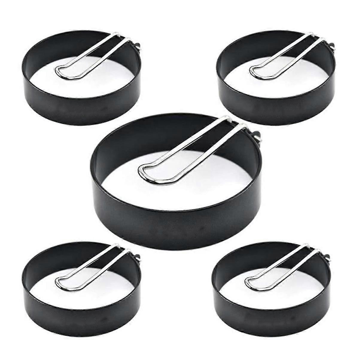 5 Pack Non-Stick Egg Rings for Griddle,Frying Egg Maker ,Egg Rings for Frying Cooking Eggs,Breakfas