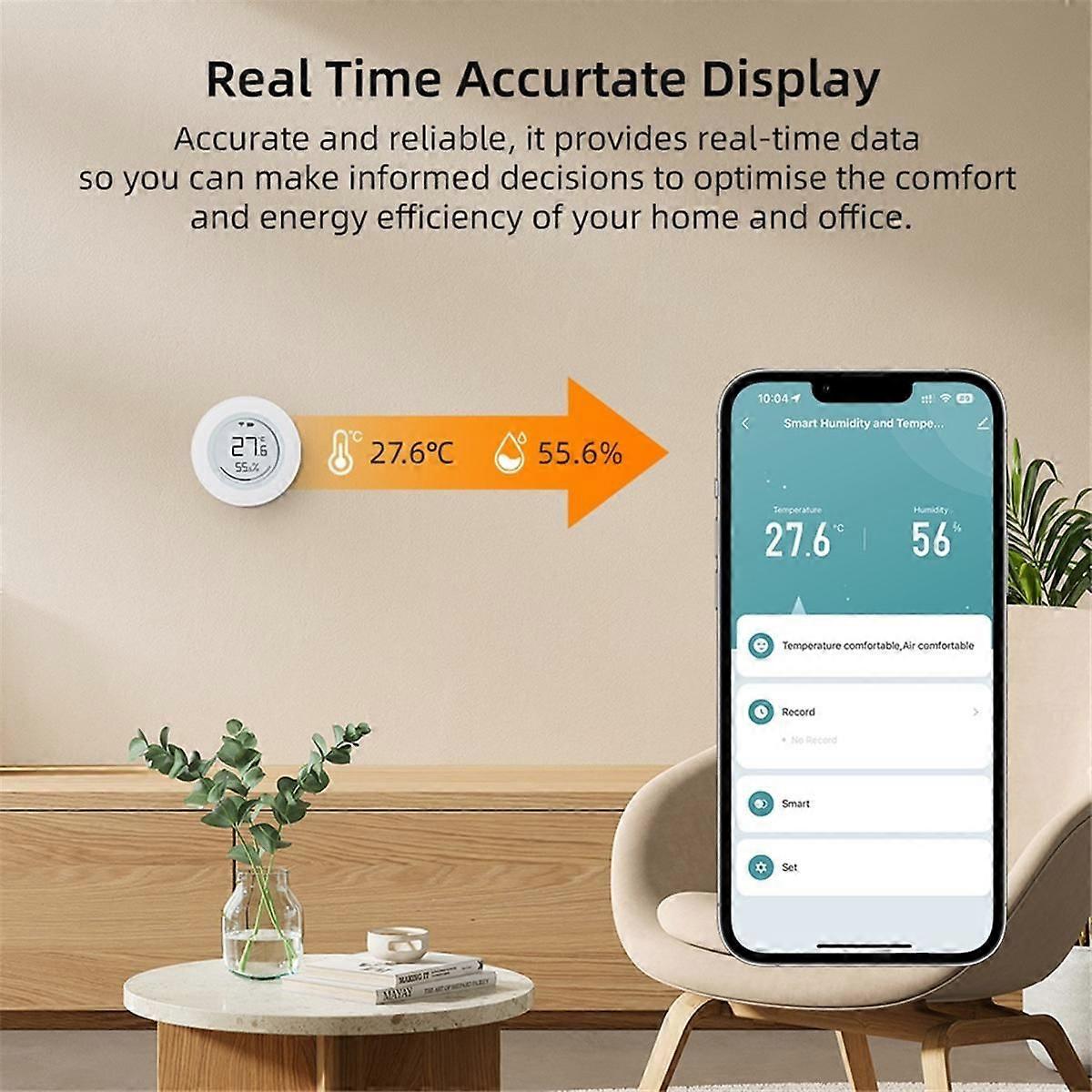 Temperature and Humidity Sensor Graffiti ZigBee Intelligent Sensor E-Ink Screen Detection App Remot