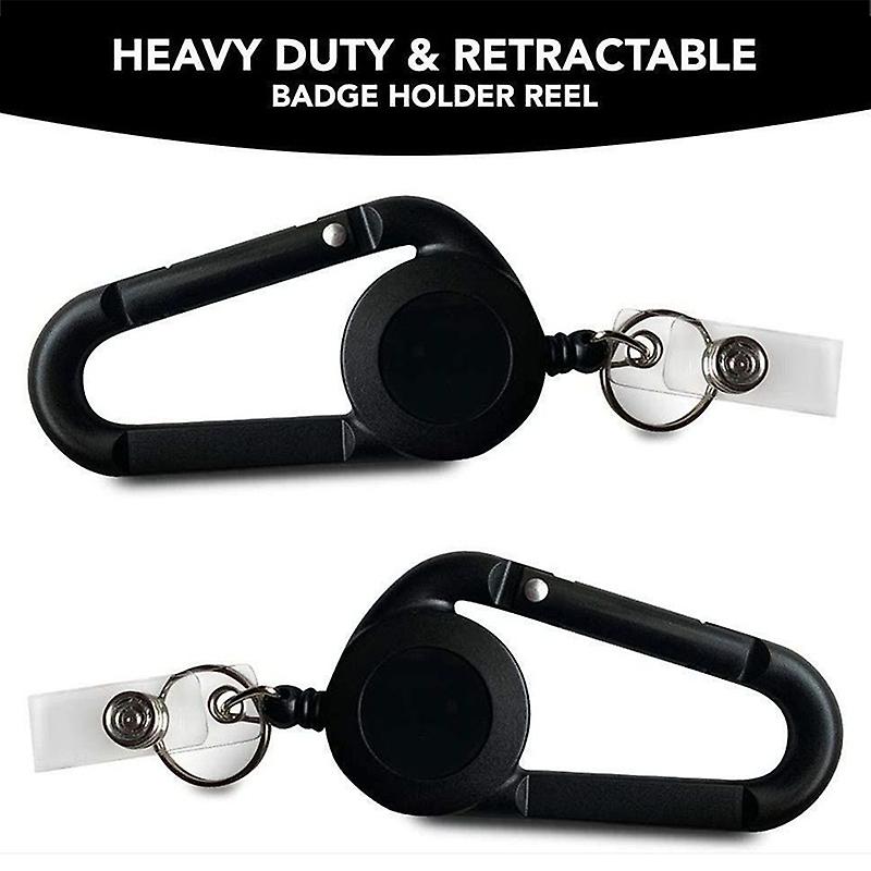 Id Card Key Chain Lanyard Clip Key Ring Retractable Pull Heavy Duty Keyring