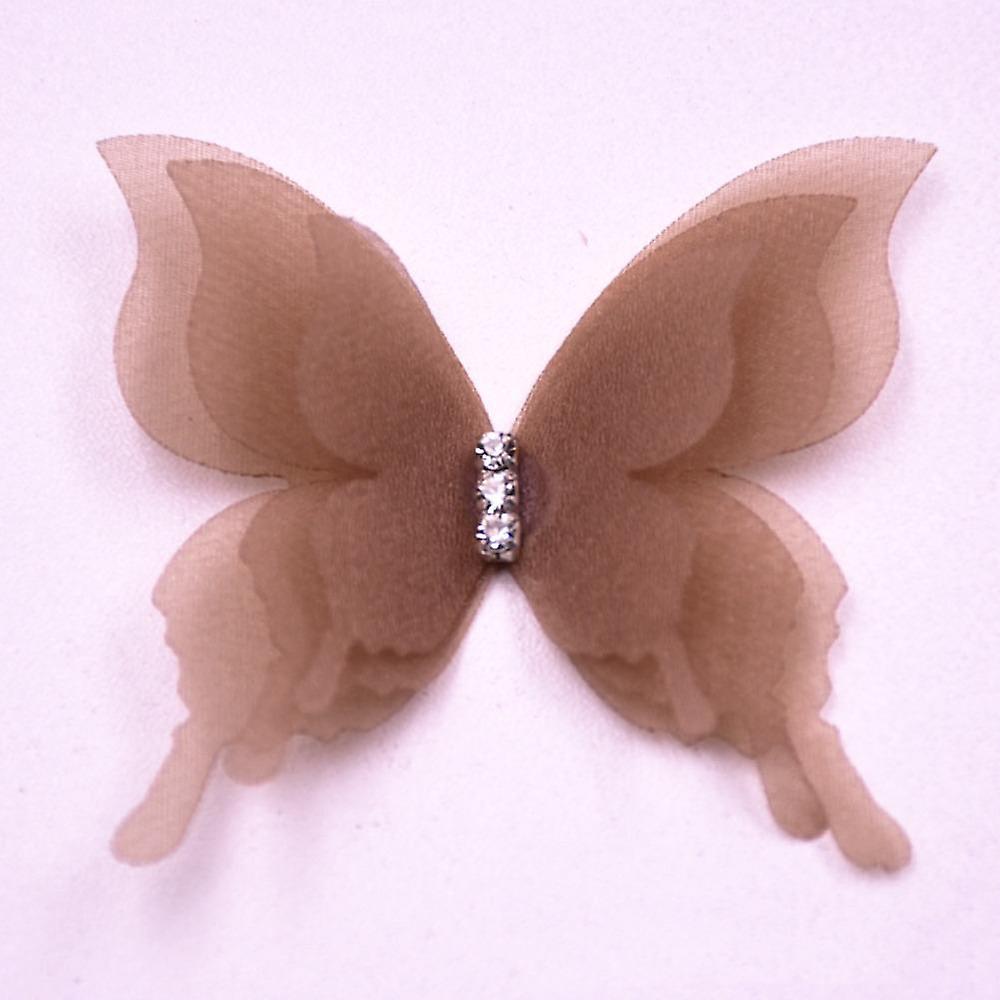 20 buc 5CM Organza Țesătură Fluture Aplicații DIY Cusut Artizanat Decorațiuni Articole de îmbrăcăminte Design Materiale