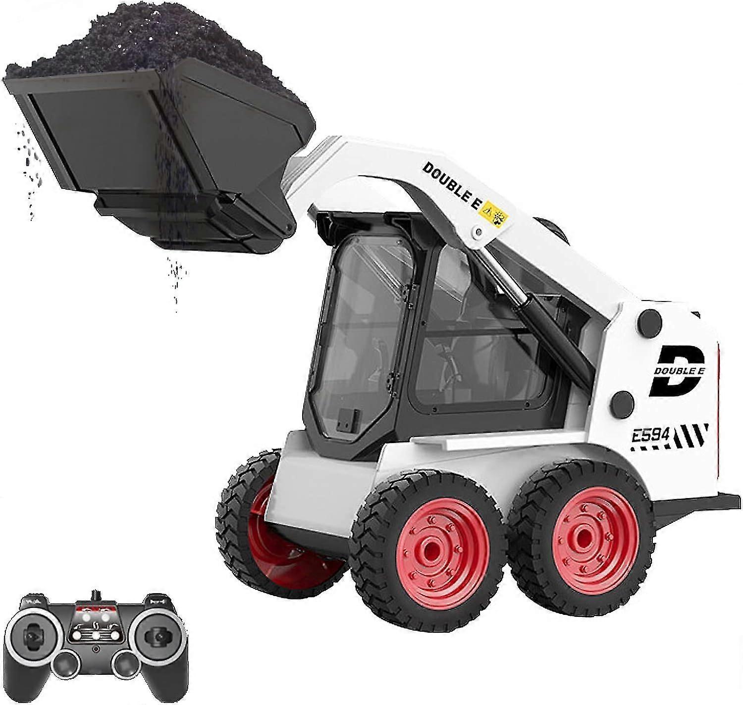 Fully functional remote control front loader toy, remote control construction bulldozer with light-Q33