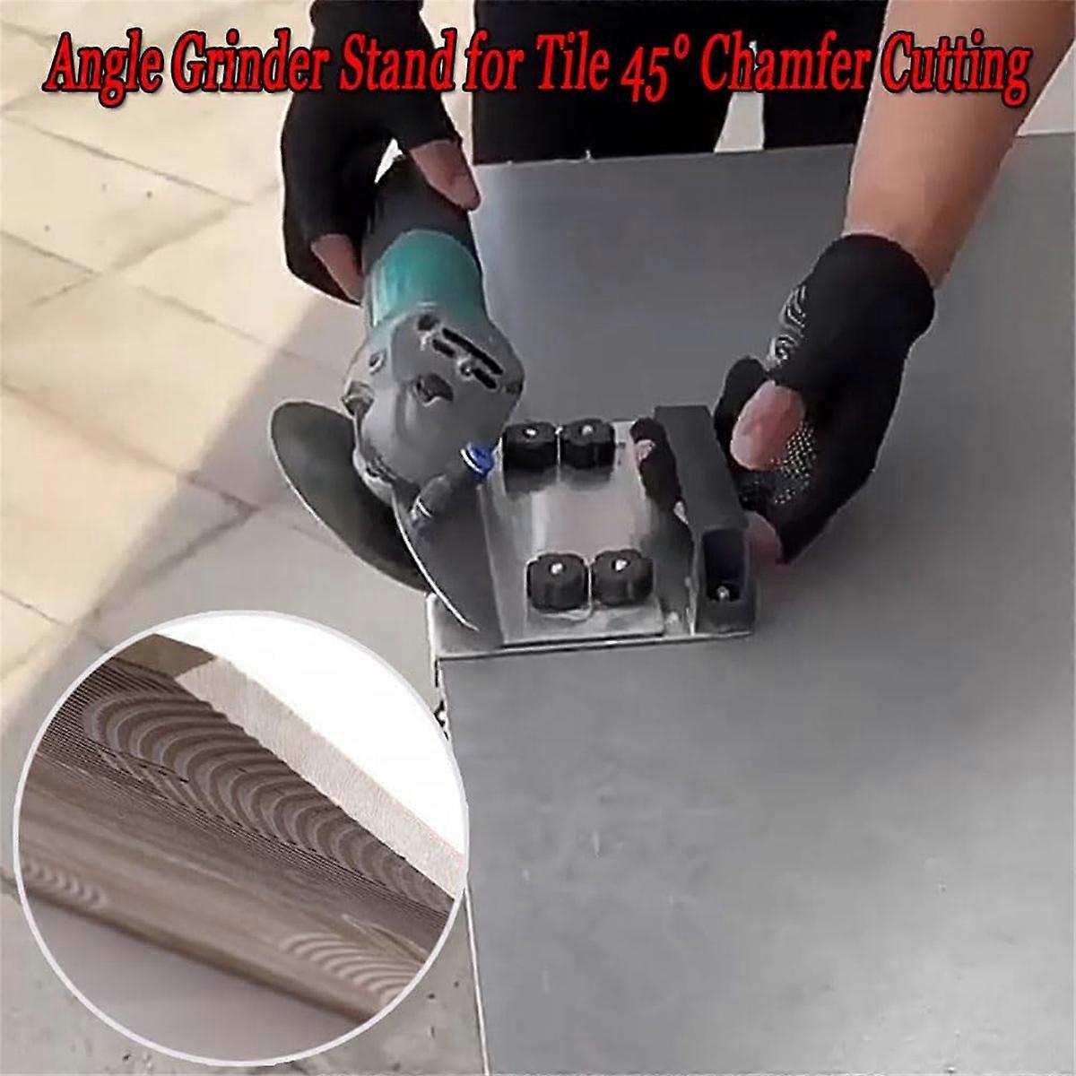 Angle Grinder Stand for Tile 45° Chamfer Cutting