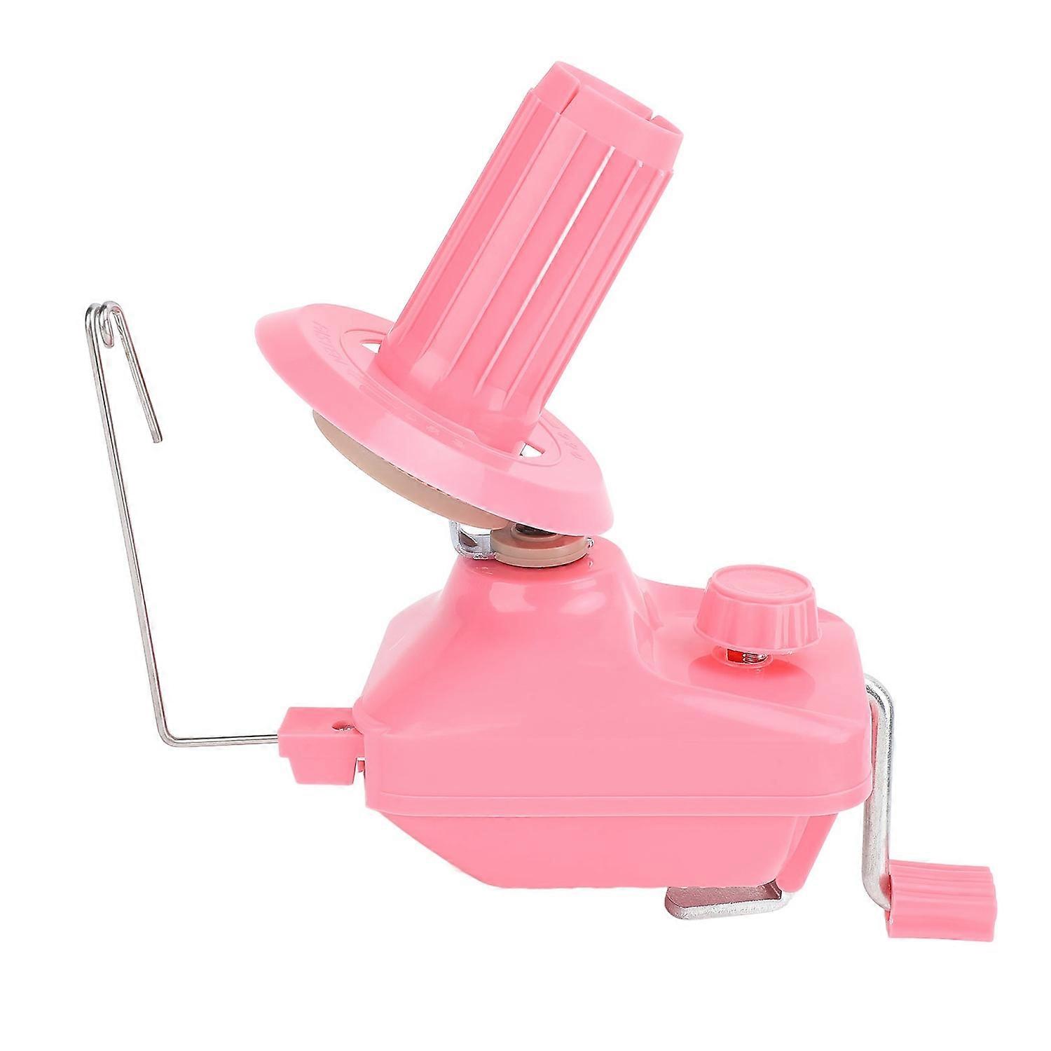 Yarn Ball Winder Hand Operated Portable Needlecraft Winding Machine for Home and School Crafting Red