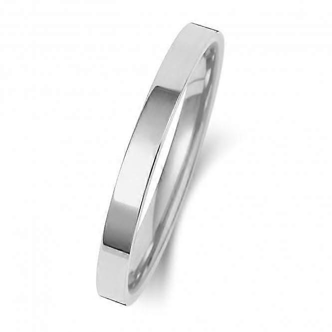Wedding Band 9K Flat Court 2mm-1.15 Wedding Ring W121WL