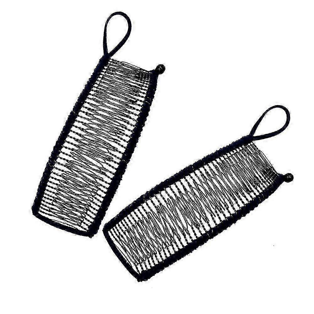 2pcs épingle à cheveux 30 dents dans le style banane noire