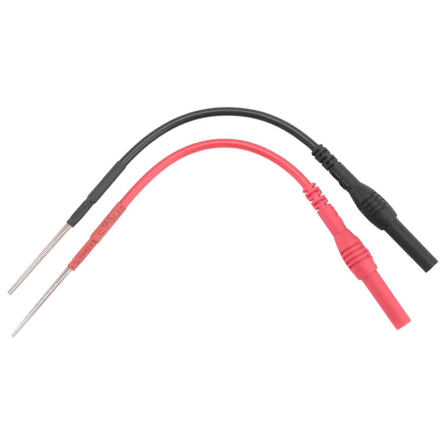 2 Sondas de Colher Flexíveis com Cabos de Teste de Plugue Banana de 4mm