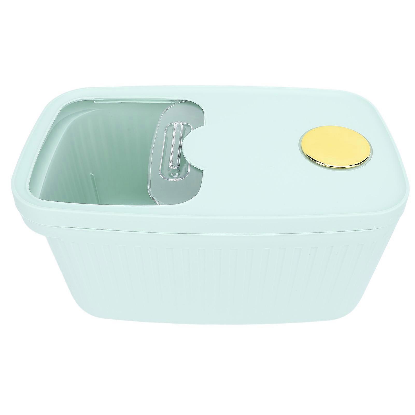 Rice Container Airtight 22lbs Large Capacity Rice Storage Bin with Transparent Window for Flour Sugar Grains Light Green