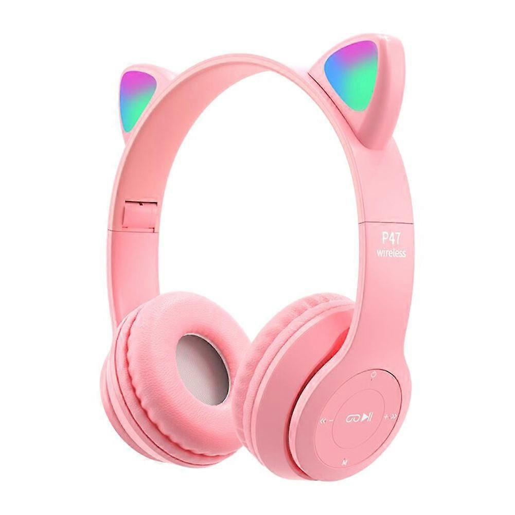 Foldable Headset with Mic, RGB LED Light for Gift School Gaming A