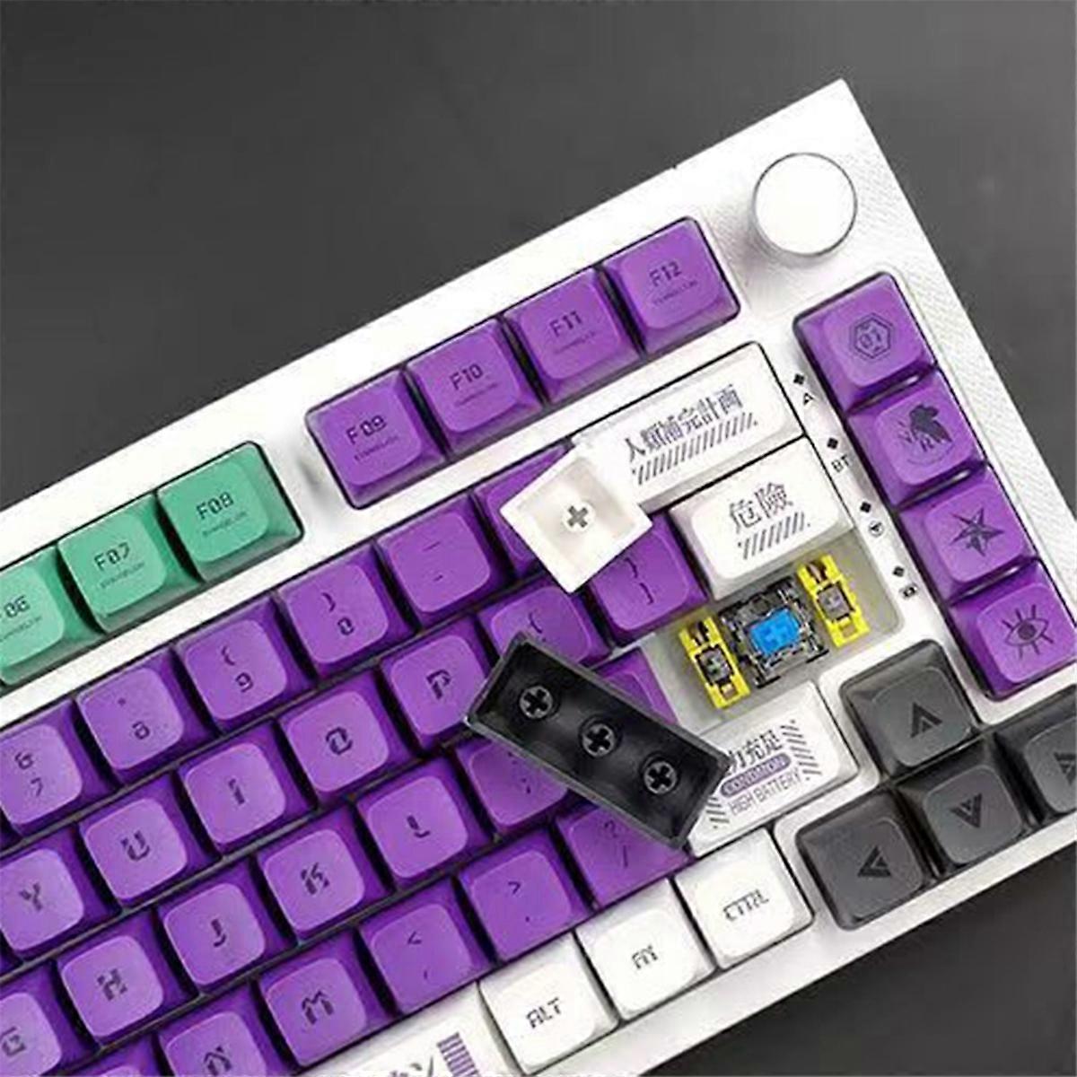 134 Keys Keycaps Hot Sublimation PBT Key Cap Fit Laptop PC Game