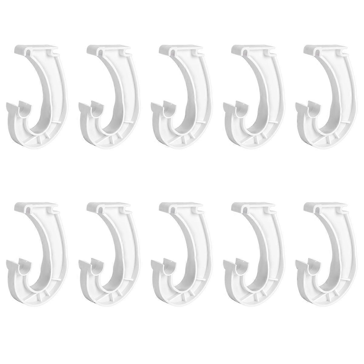 ハンギングクローゼットロッドサポート、クローゼットシェルフロッドホルダー、衣類キャビネットの収納とカーテンを吊るすための頑丈なJ字型クローゼットブラケット