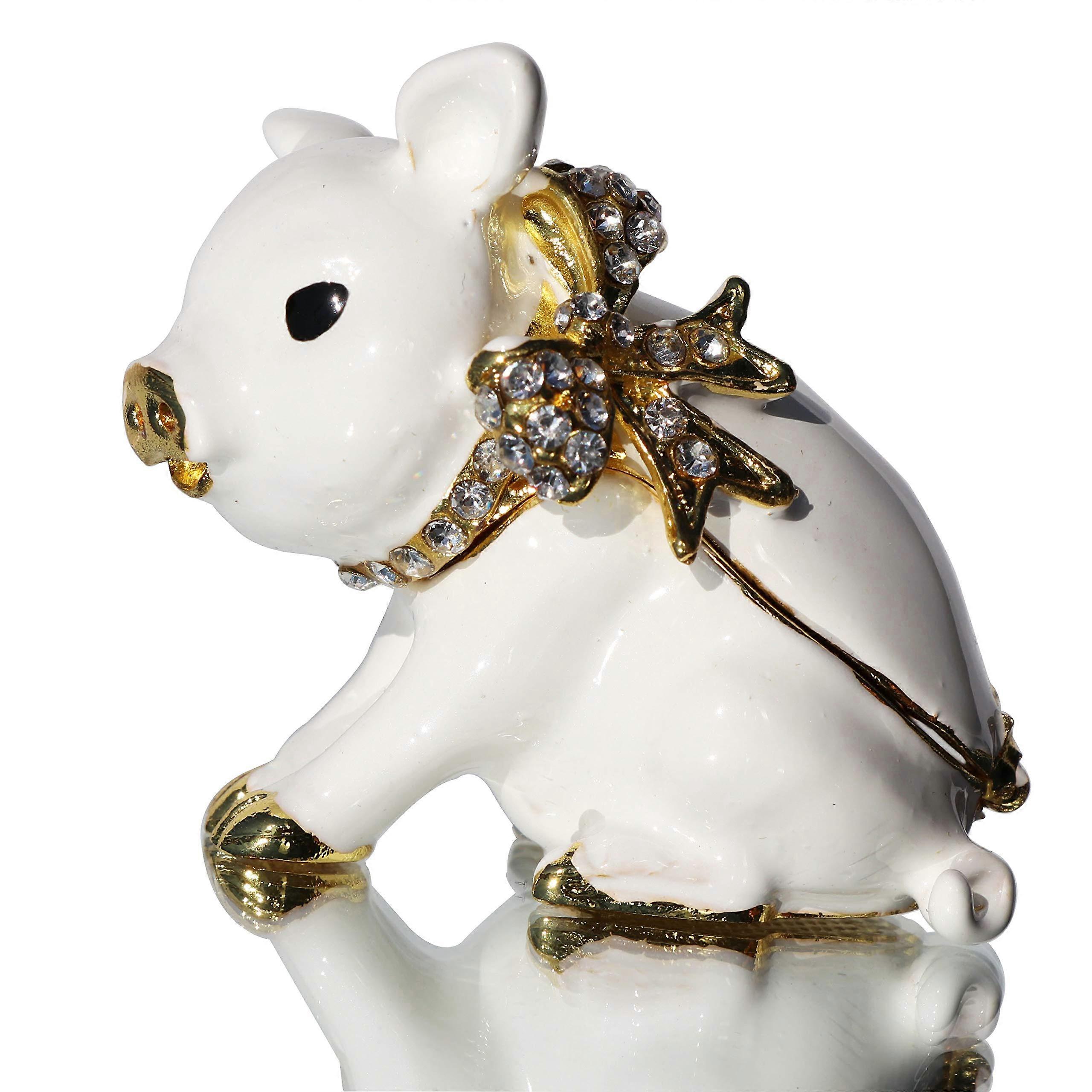 Handmade Decorative Tin Figurine Box Ring Holder Figure Collectible