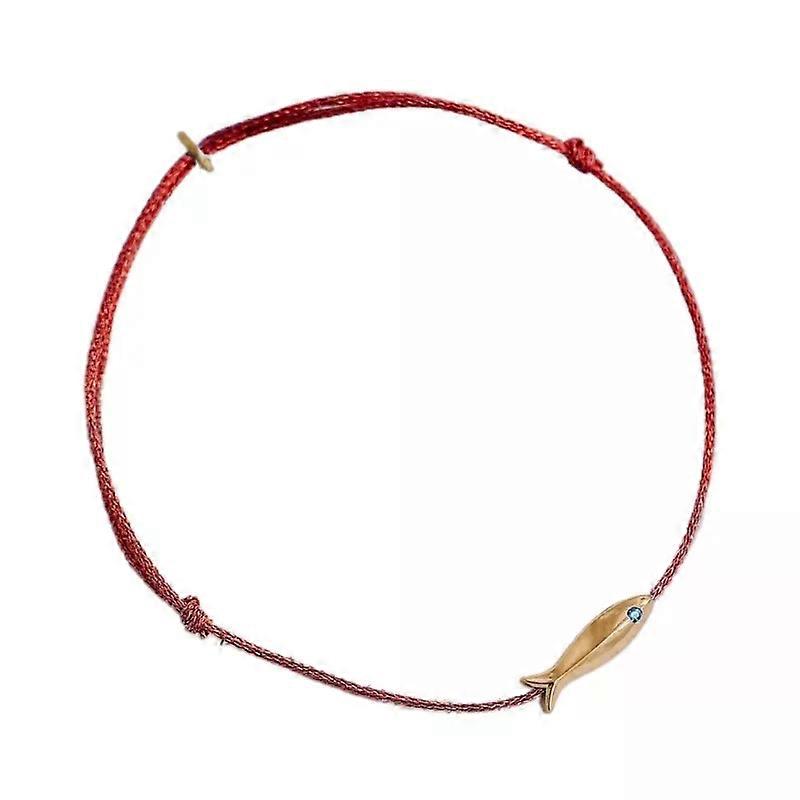 Lucky Little Fish Hand Rope Color Thread Woven Red Thread Simple Bracelets