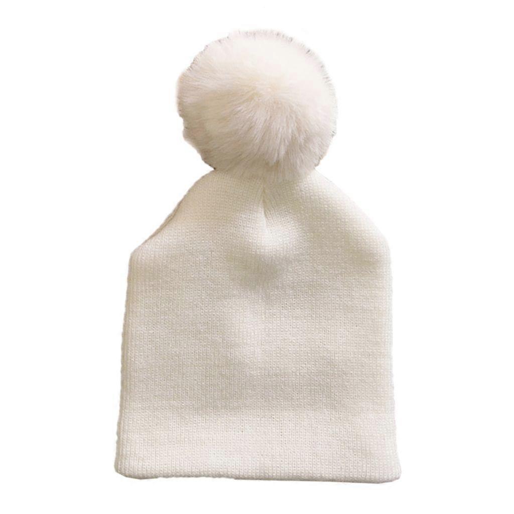 Tek Ponponlu Sıcak Örgü Bere Çocuk Açık Şapka 6 Ay ila 2 Yıl