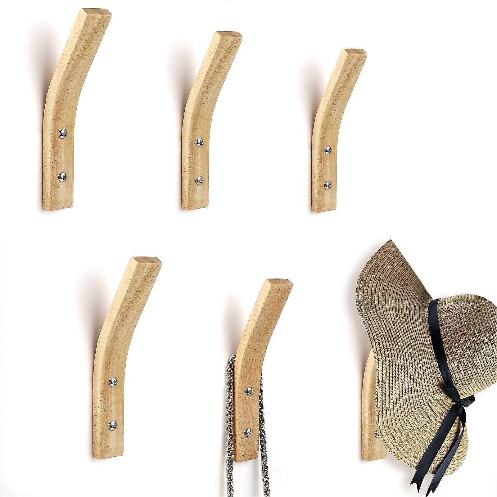 6 Pack Decorative Wall Hooks for Hanging Coats