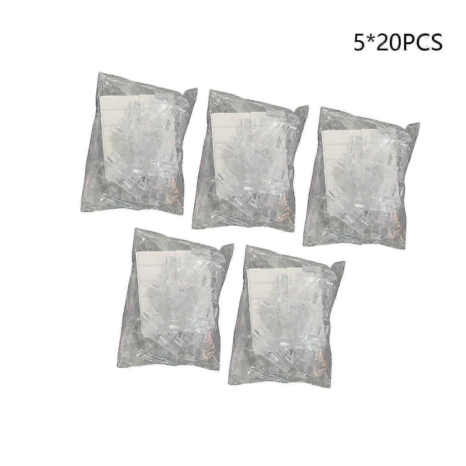 Cable Management Clear for Kitchen Appliances Practical Adhesive Cable Clips Small 100pcs