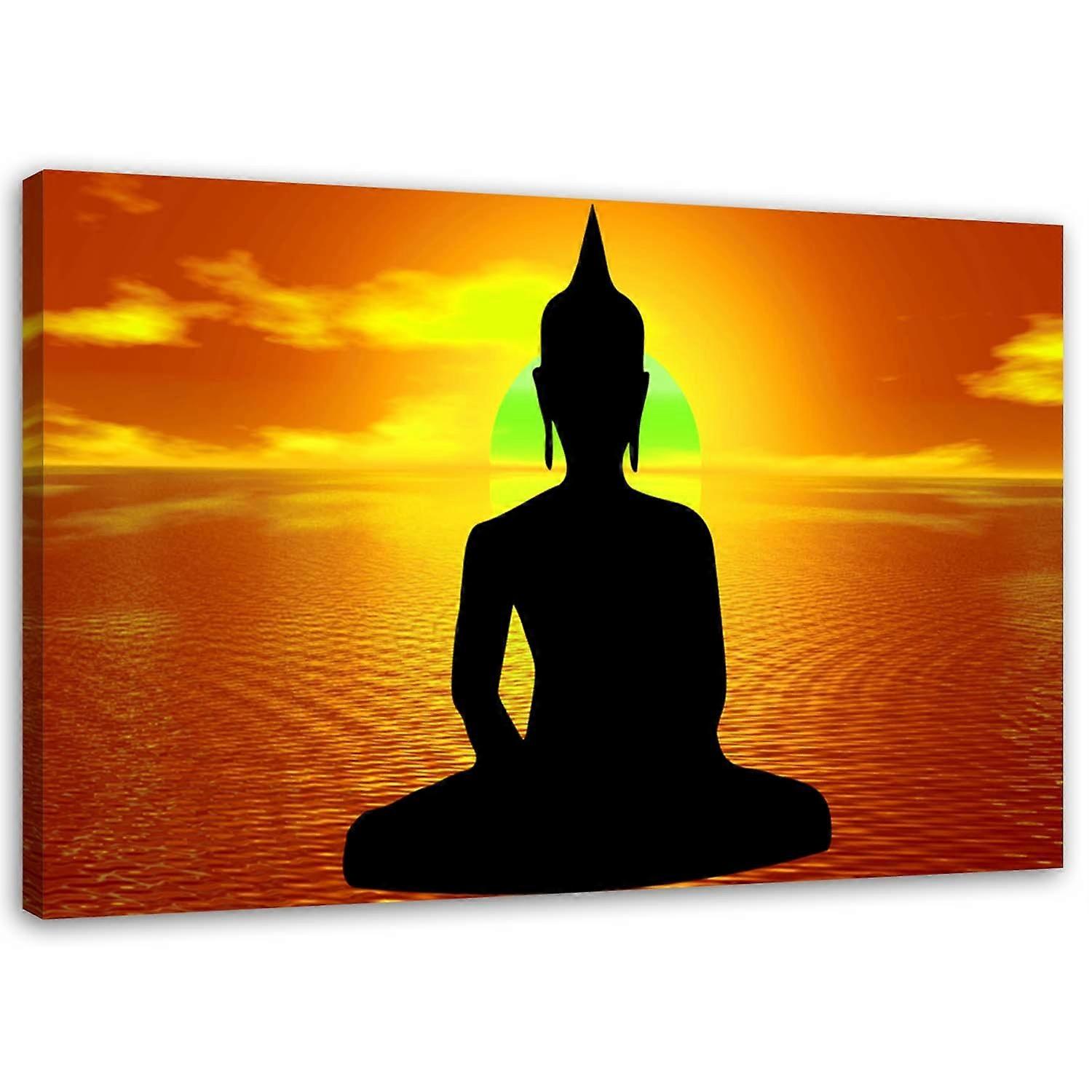 Lienzo Buda meditando al amanecer - 120x80