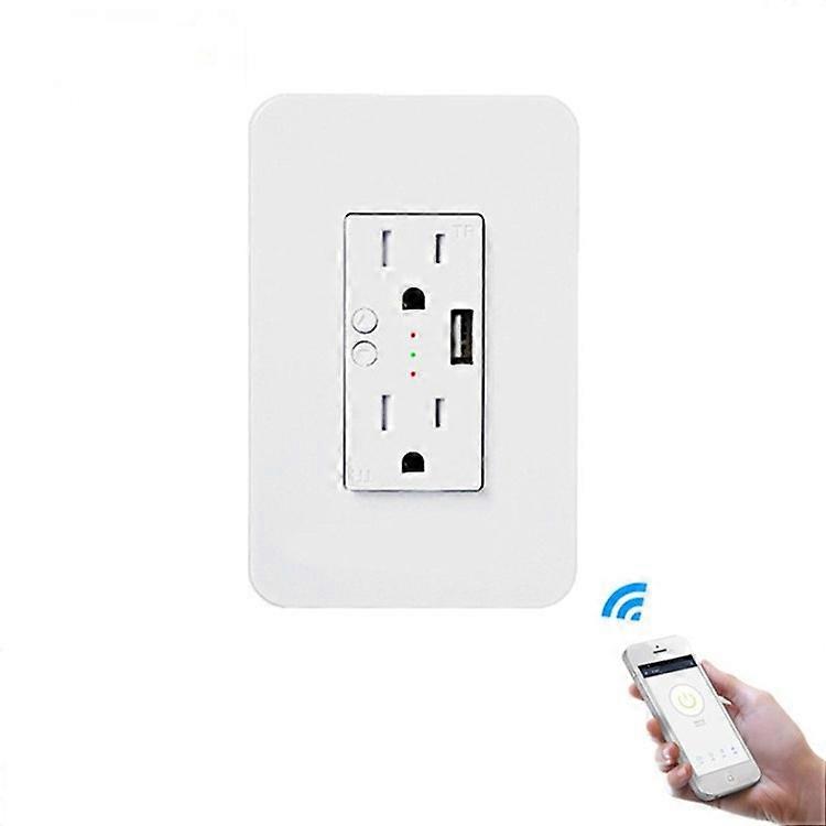 Smart Wall Socket 120 Type WIFI Remote Control Voice Control With USB Socket American Wall Socket