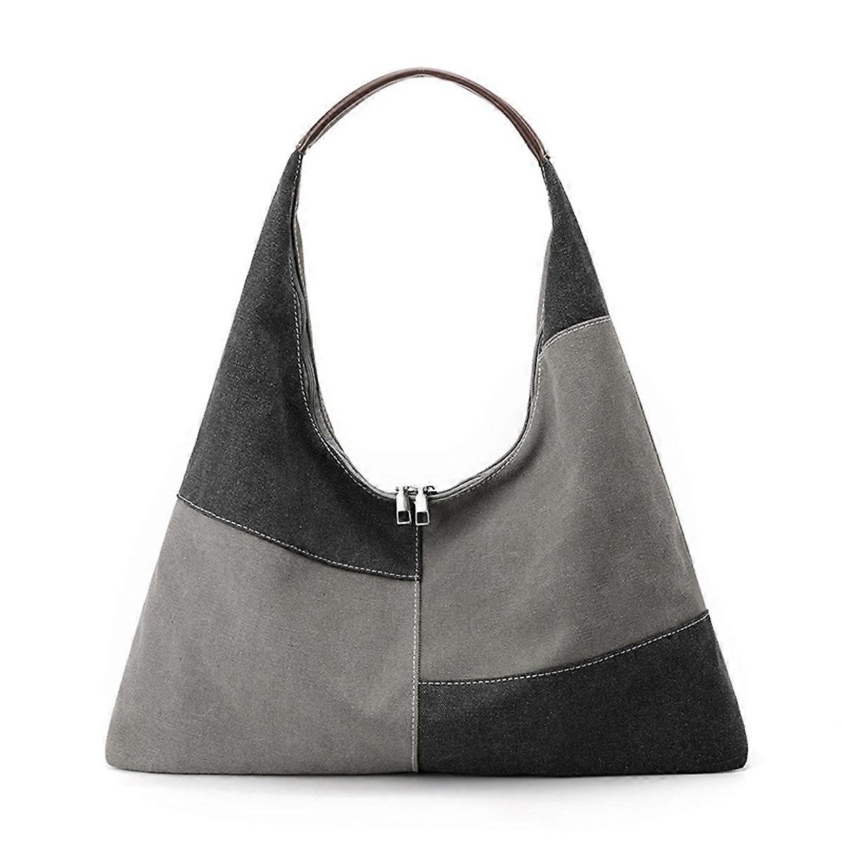 Color Matching Canvas Bag Canvas Handbag Cloth Solid Color Women's Bag with Canvas Women's Bag
