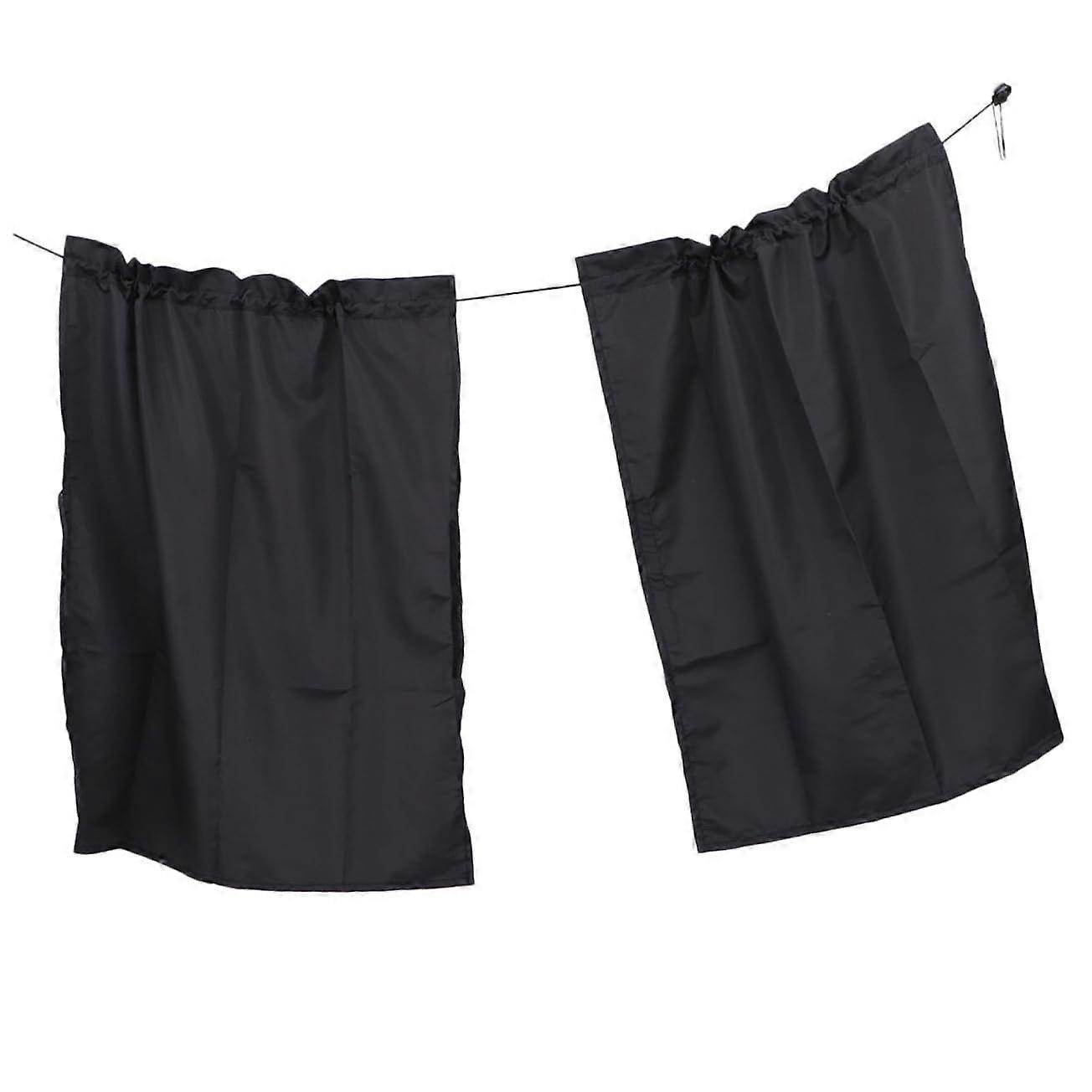 Car Rear Privacy Curtain 2in1 Sunshade Partition Breathable Pongee Poly Material Easy to Clean for Family Cars