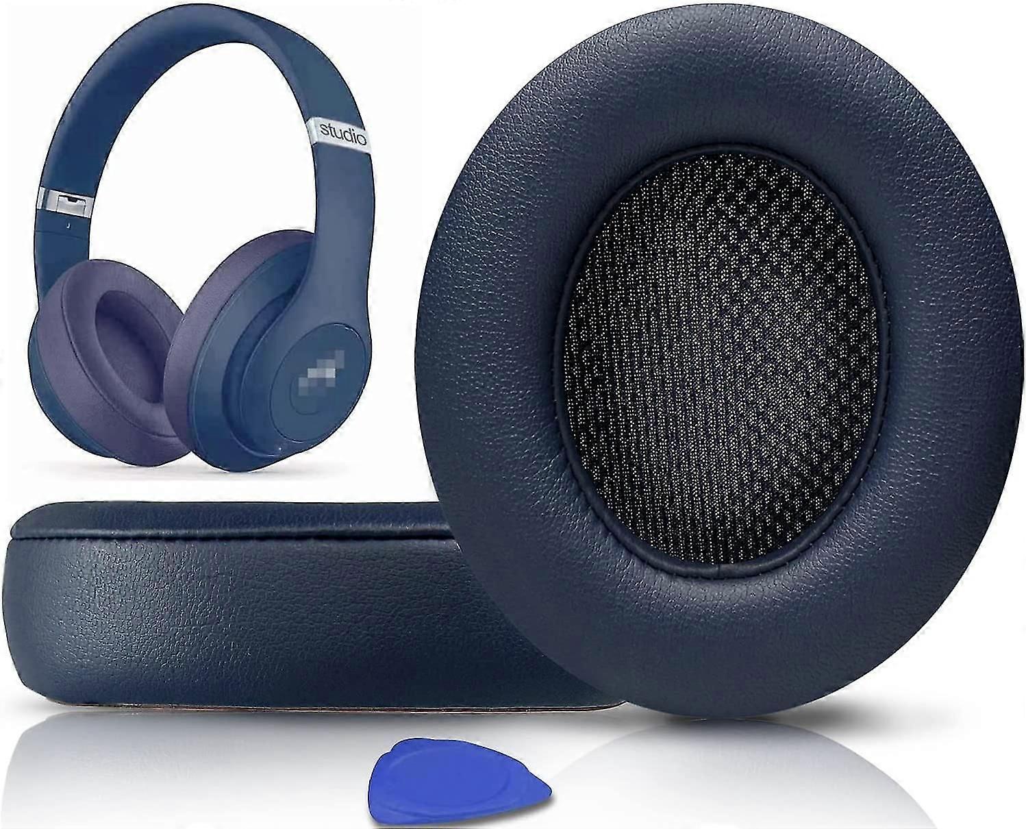 Replacement Ear Pads Cushions For Beats Studio 2 Studio 3 Wired Wireless Headphones, Earpads With Soft Protein Leather, Noise Isolation Memory Foa