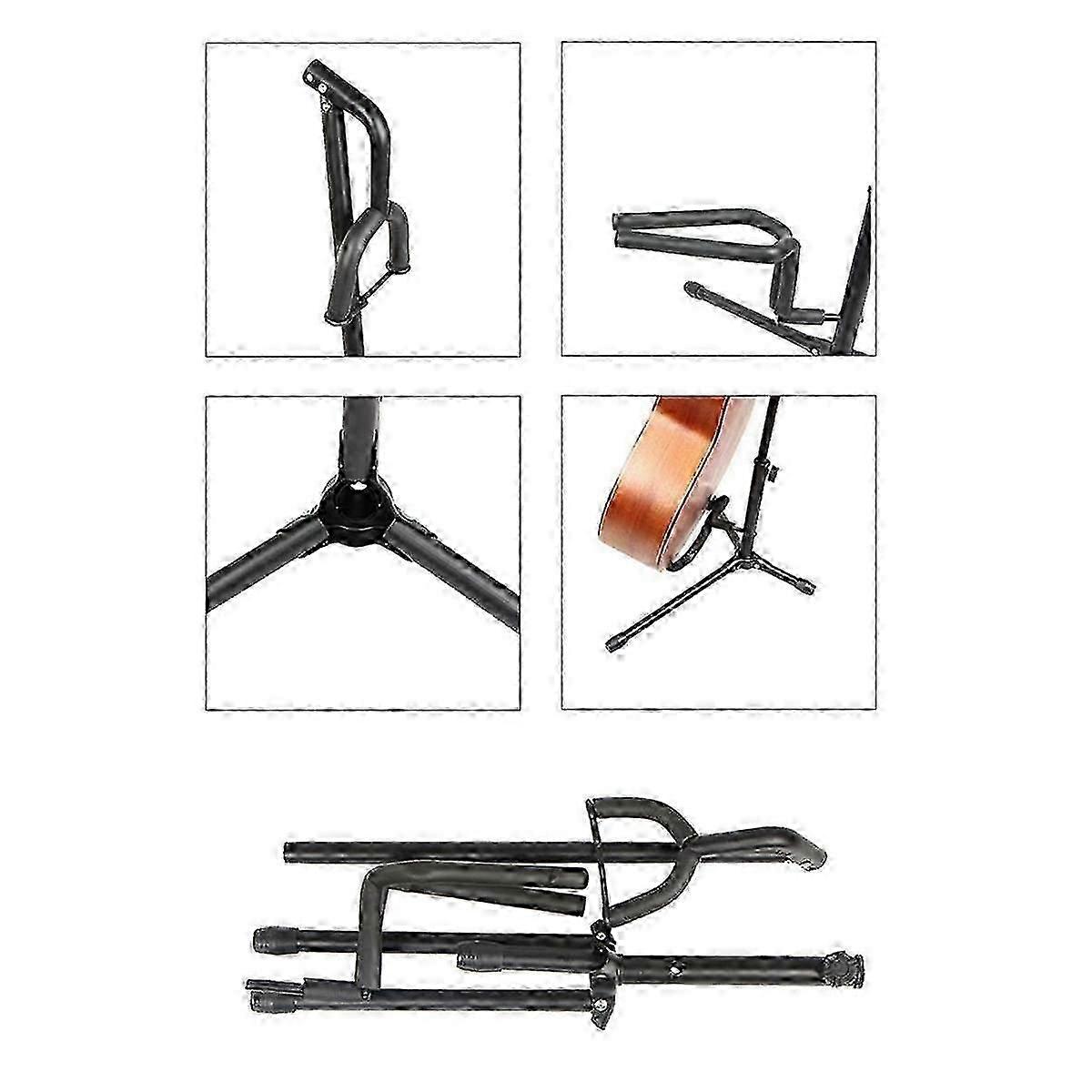 Fully Foldable Vertical Guitar Stand, Suitable for Displaying Folk Guitar, Electric Guitar, Pipa, and Other Instruments