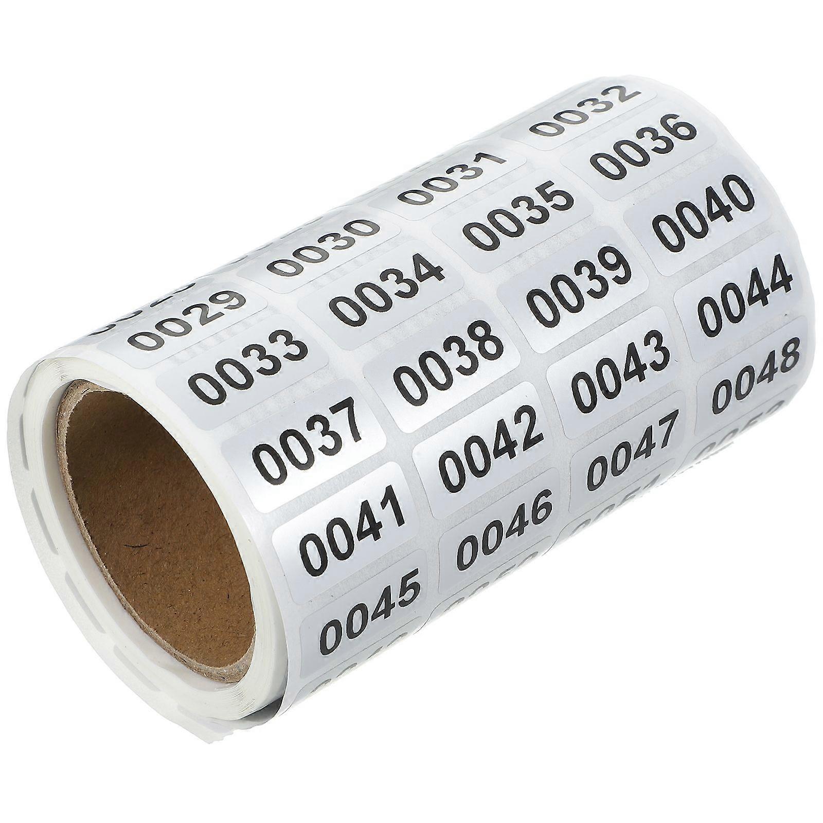1 Roll of Self-Adhesive Number Stickers Rectangular Number Stickers Removable Number Stickers