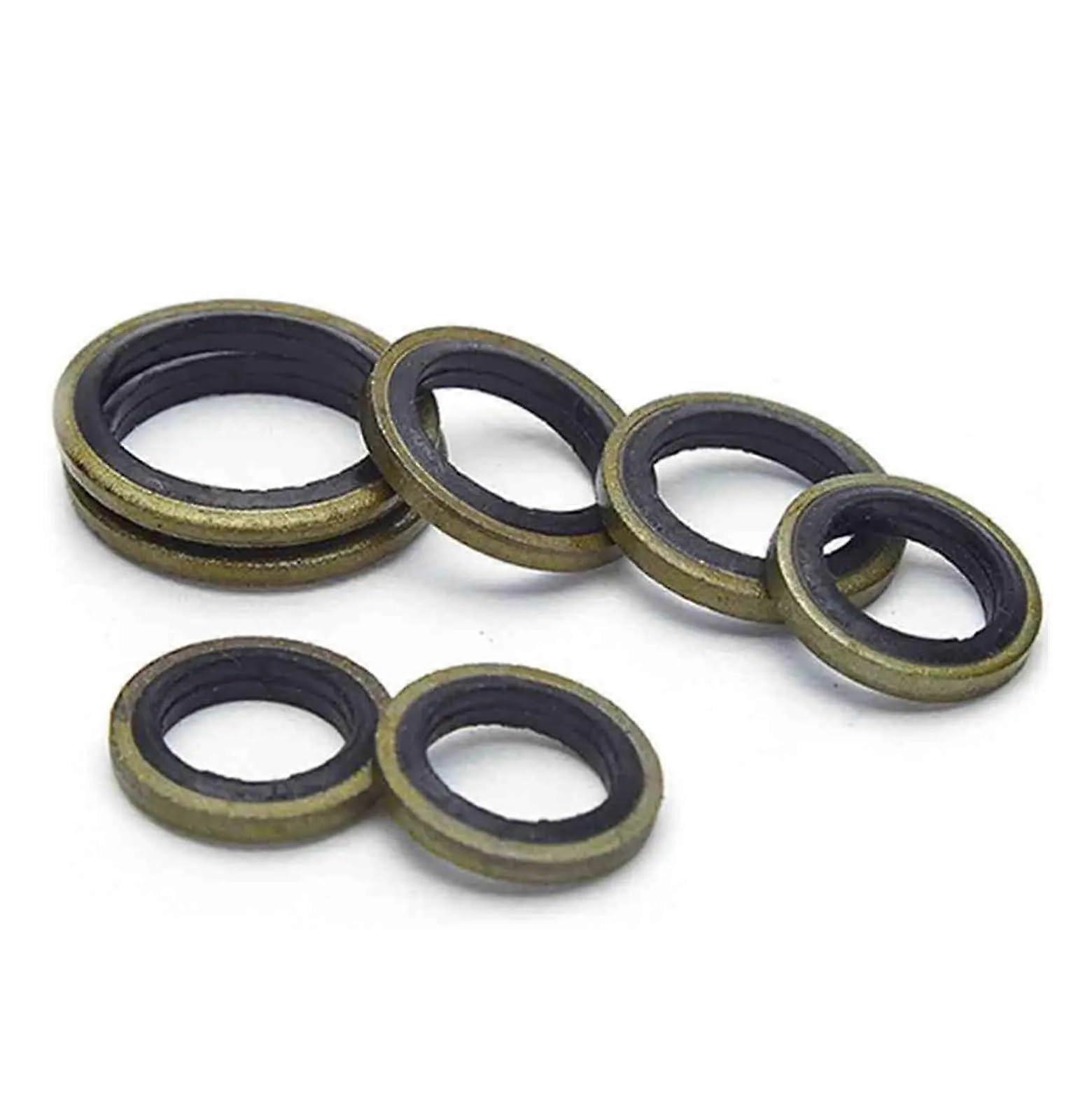 20pcs NBR Seal Self Centering Sealing Washers for 1/8" 1/4" 3/8" 1/2" BSPP Hydraulic Oil Applications
