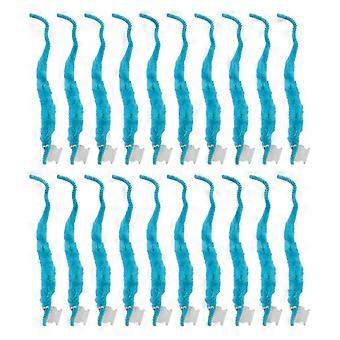 20 Stück Pelziger Wurm Soft Touch Plüsch Material DIY Fuzzy-Würmer für Party - Blau