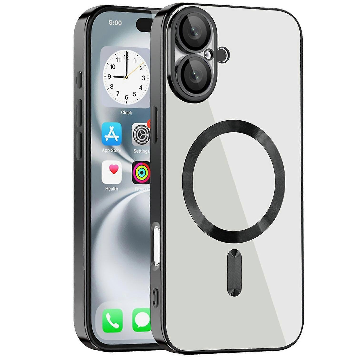 For iPhone 16 Case Compatible with MagSafe TPU+PC Clear Back Cover
