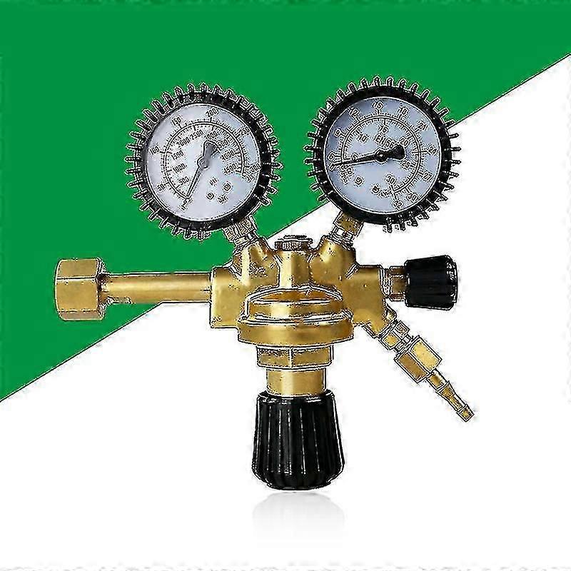 Universal Argon Co2 Pressure Reducer, Gas Welding Regulator With Double Surface Brass Gauge Mig / Mag Welding For All Standard Gases Argon / Co2 / Ine