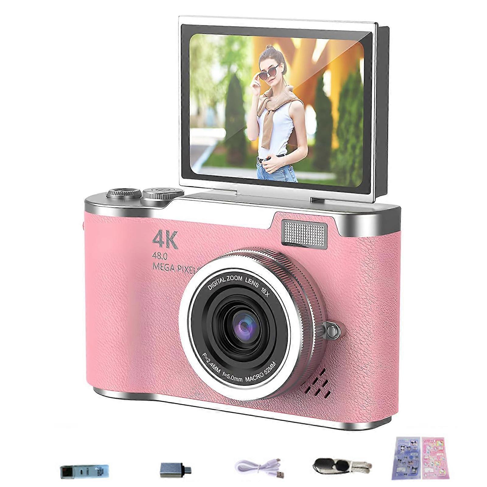 Digital Camera for Girls With Flip Screen Anti-Shake with Flip Screen Present for Kids Teens