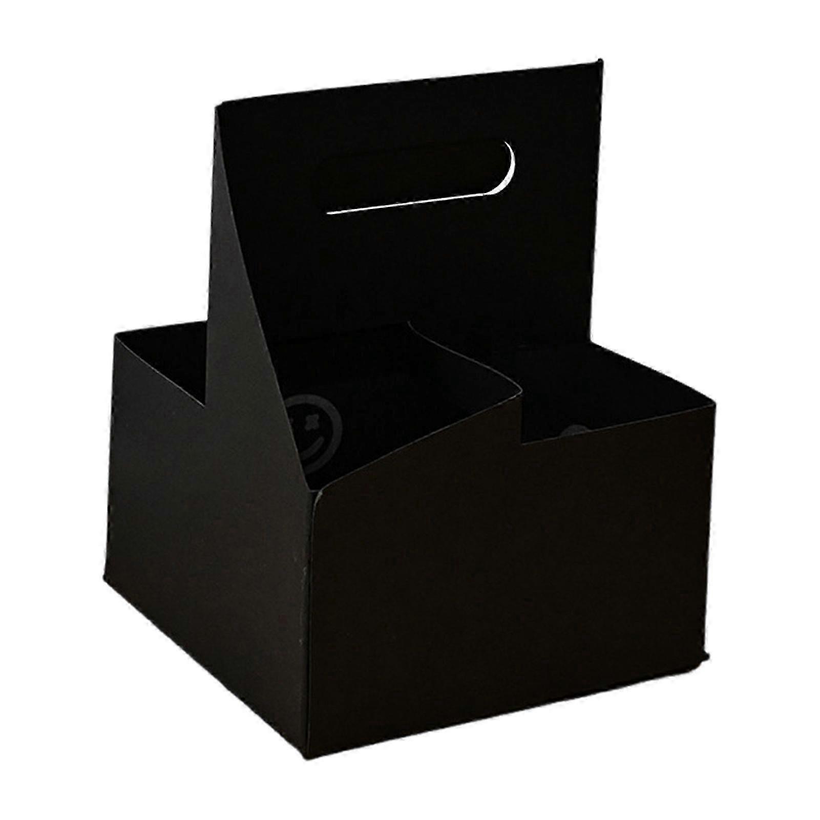 10 ks jednorazový nosič nápojov so sebou 2 alebo 4 šálky kartónový držiak na poháre s rukoväťou Box na teplé alebo studené nápoje na donášku jedla so sebou