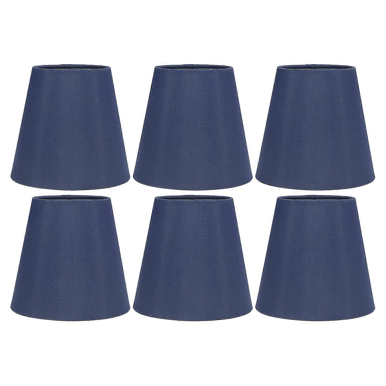 6-Pack E14 Fabric Lampshades, Dark for Table or Ceiling Lights