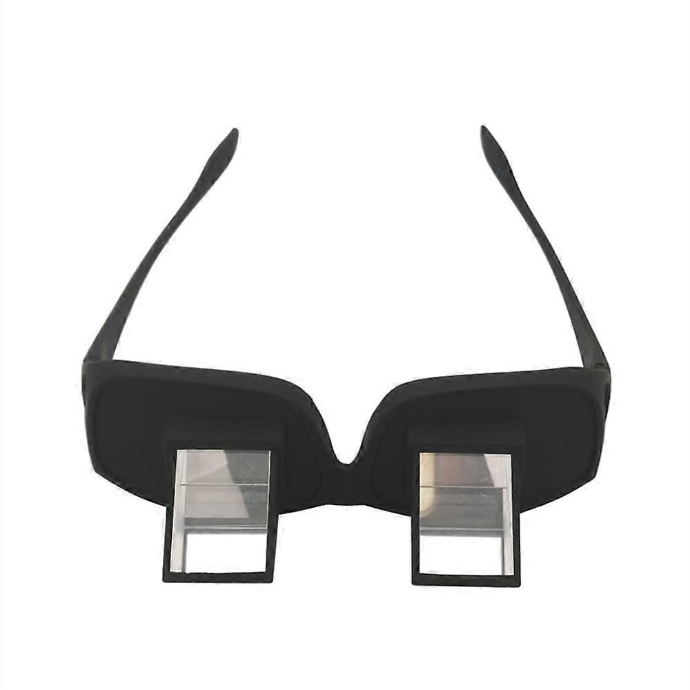 Lazy Reading Glasses Prism Glasses Lying Down in Bed Prism Spectacles Horizontal Eyeglasses for Reading Watching TV, Unisex