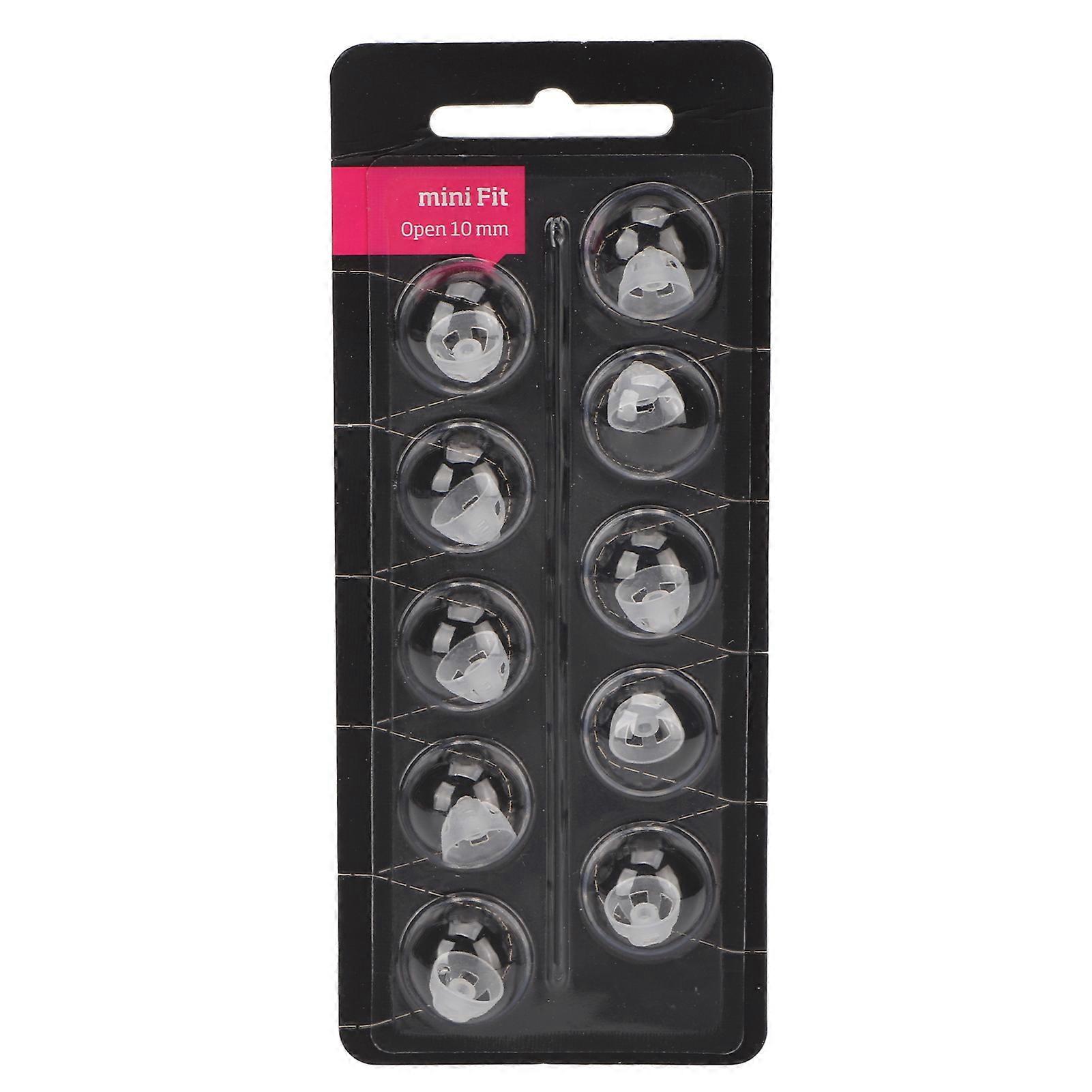 10pcs Hearing Amplifier Open Domes 10MM Silicone Transparent Soft Prevent Static Ear Plugs Tips