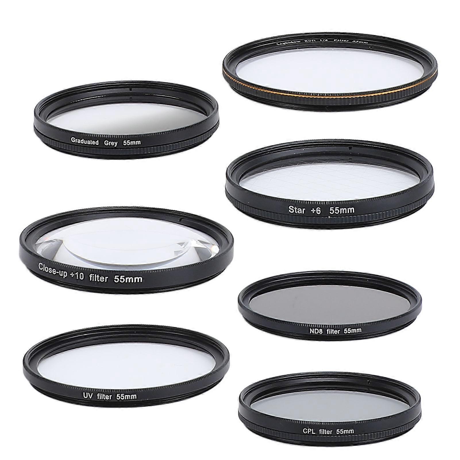 Ultimate Camera Lens Filter Kit - UV, CPL, ND8, Macro, Star, and Soft White Filters