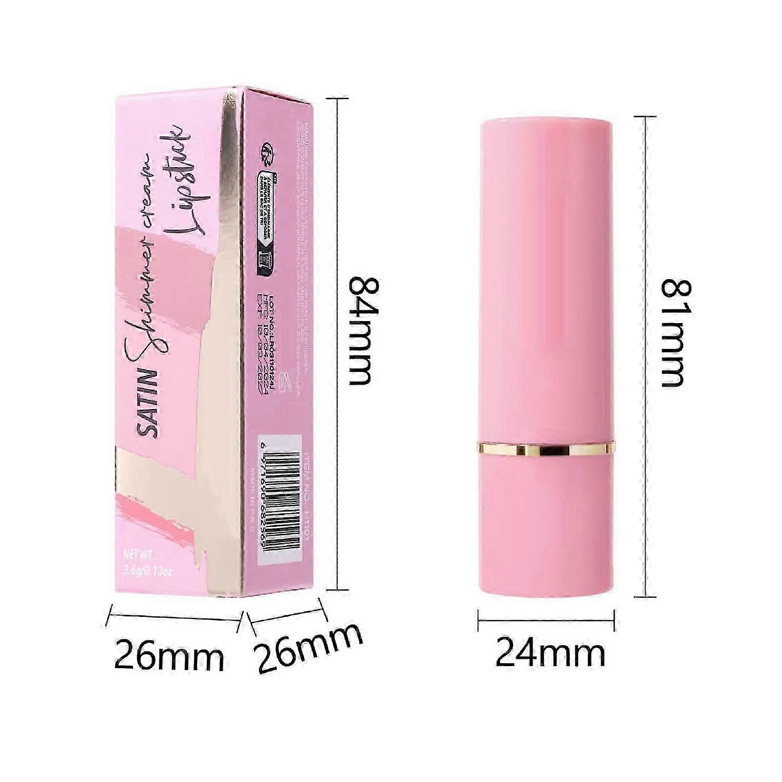 Pearlescent Lipstick In Stock With 8 Colors Moisturizing And Embossed Silk Screen Fine Shimmering Lip Gloss Lipstick 3.6g PU7503