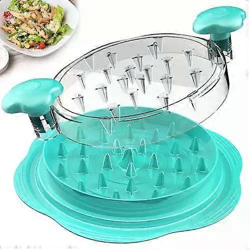 Large Chicken Chopper, Rotating Tool with Brush and Fork, Visible Meat Chopper, Ergonomic Handle, BPA Free, For Pork, Beef, Chicken (Black)