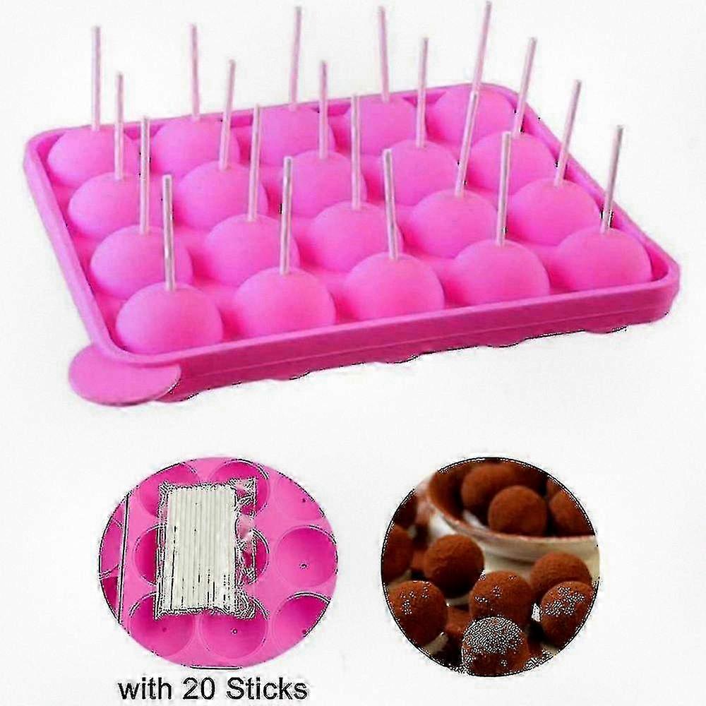 Non-Stick Silicone Baking Mold for 20 Round Cake Pop Shapes - Perfect for Any Occasion, Easy to Use and Clean