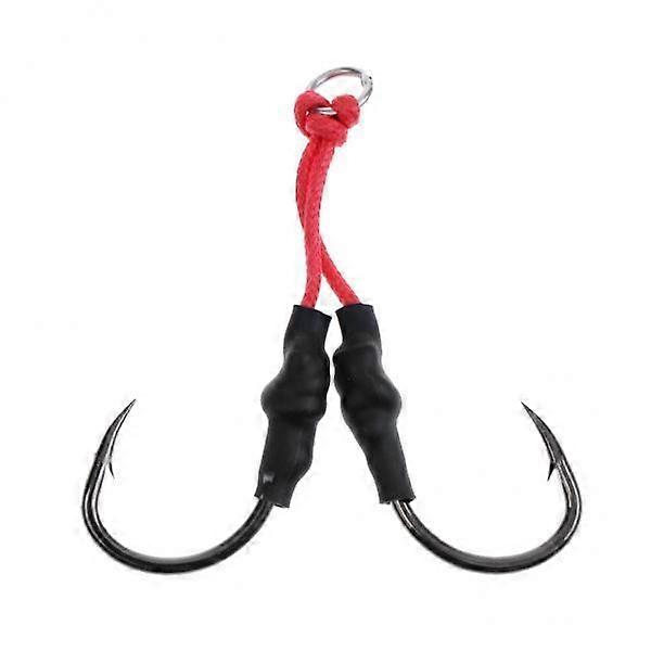 2xJig Hooks Fishing Hooks Barbed Hooks Assist Hooks in Solid Saltwater 4