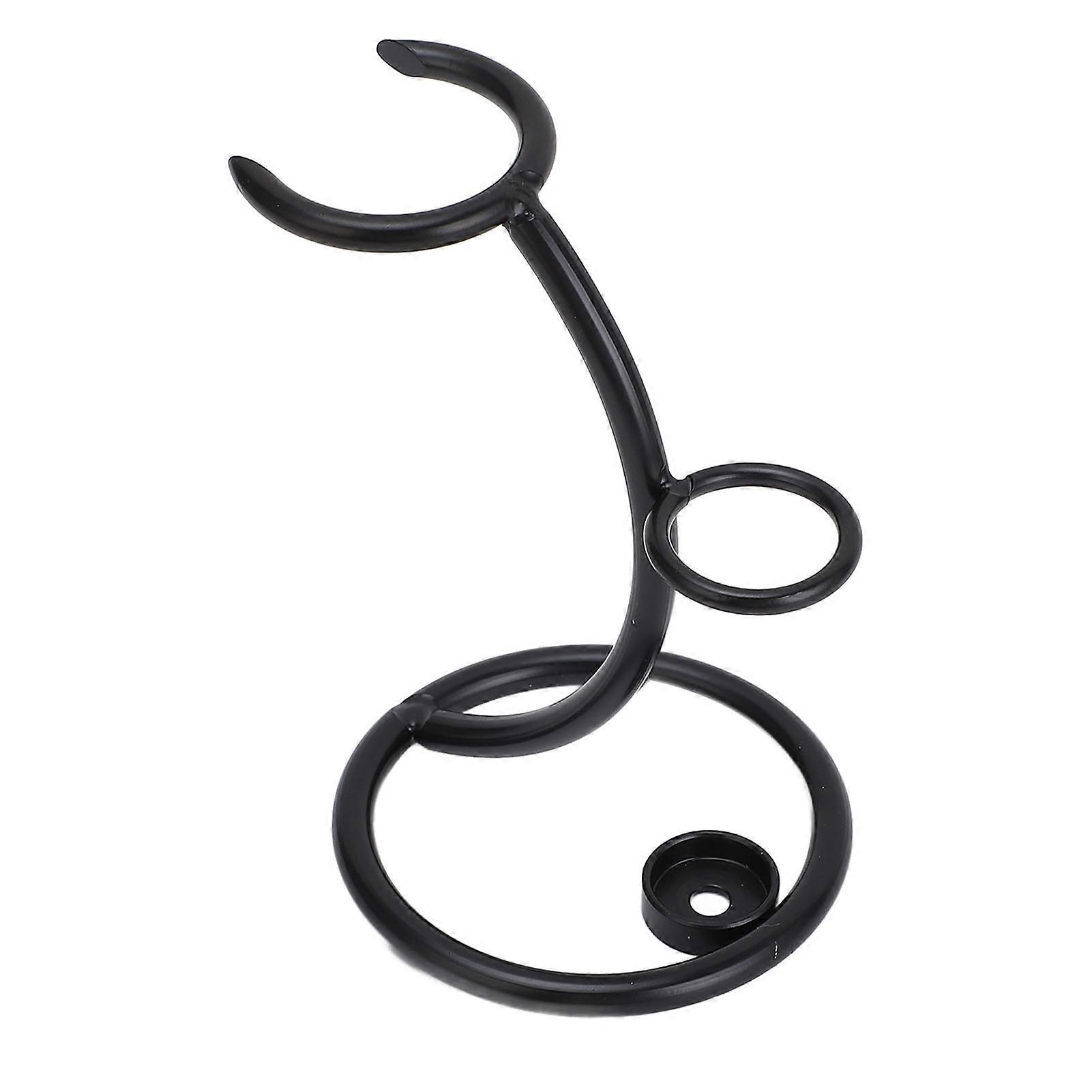 シェービングスタンドメタルユニバーサルホルダー省スペースシェービングブラシスタンドひげブラシラック