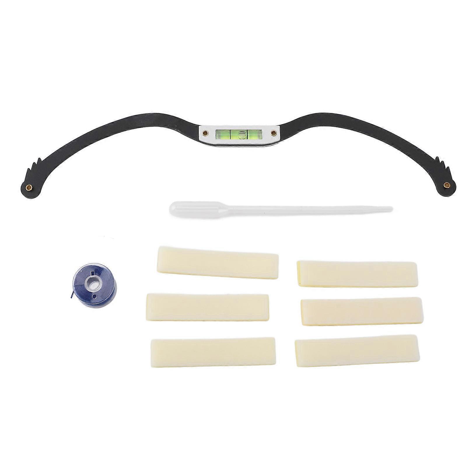 Professional Horizontal Bead Mapping Ruler for Eyebrow Measurement with String for Precise Microblading Black Tool